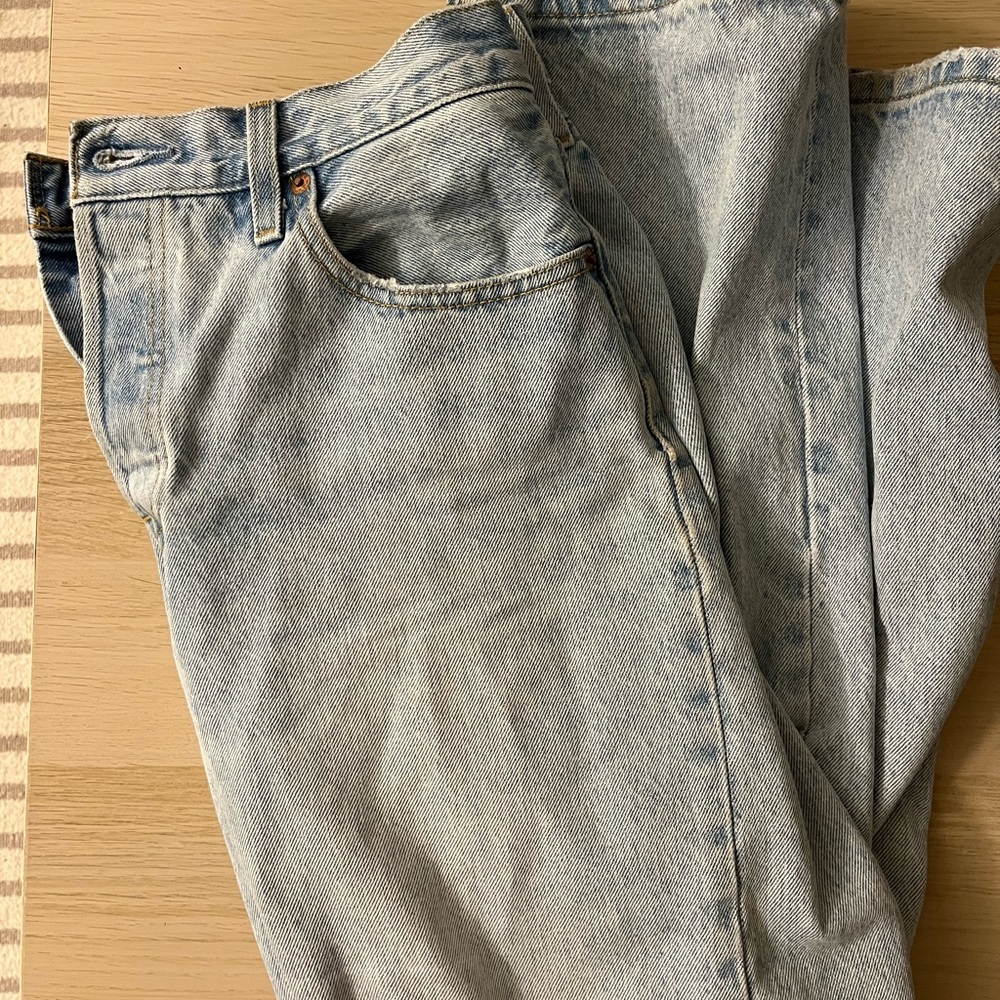 Levi's Light Blue Straight Leg Jeans 501 90’s